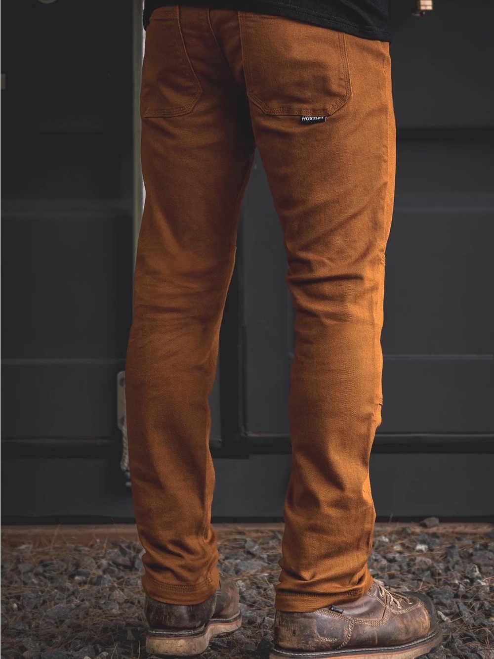 Huxtley Men's FX-1 Slim All Day Workwear Pants Whiskey Brown 32x30 - Picture 3 of 14